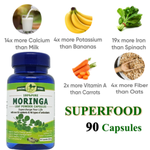 Moringa 90 capsules natural superfood